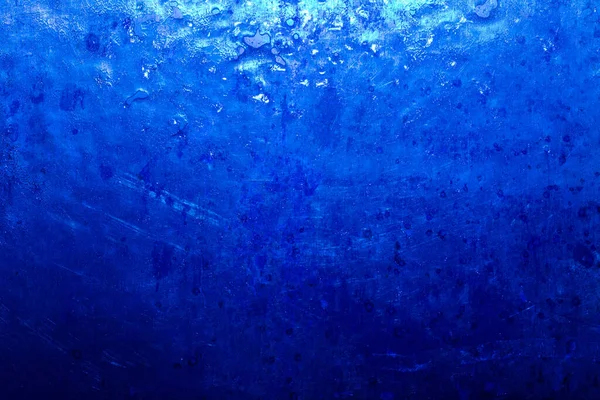 Foto Lámina Metálica Congelada Tonificada Azul Cubierta Textura Superficie Hielo — Foto de Stock