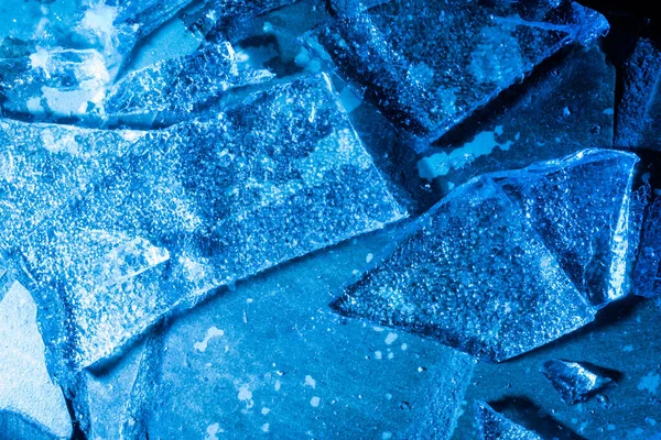 Фото Синей Тонированной Замороженной Текстуры Поверхности Льда — стоковое фото