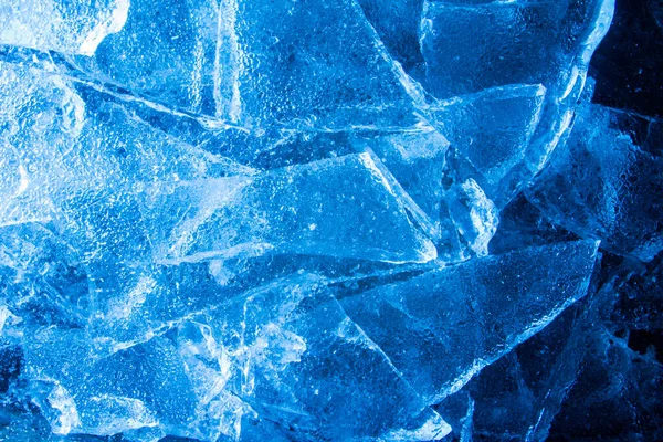 Фото Синей Тонированной Замороженной Текстуры Поверхности Льда — стоковое фото