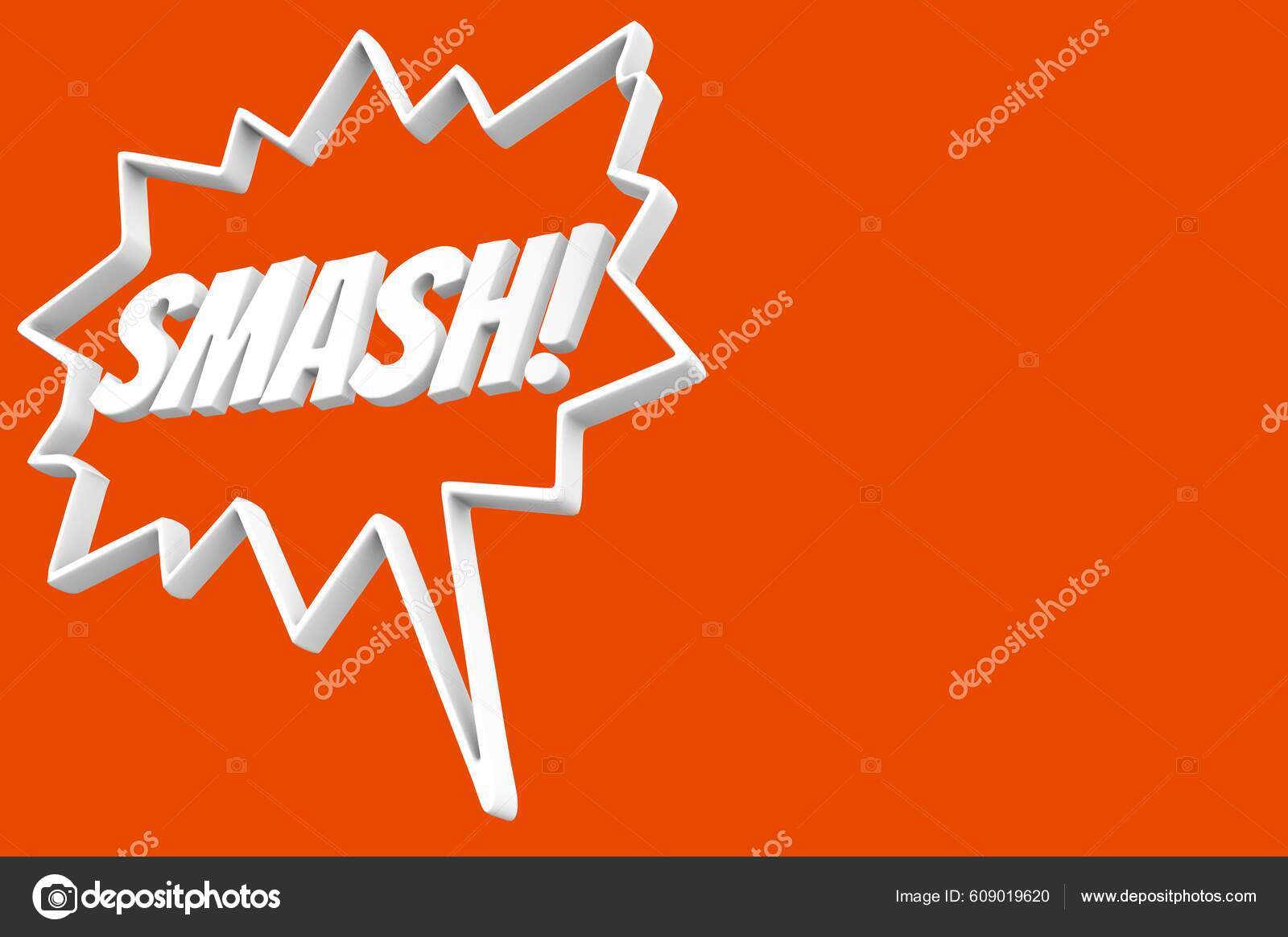 Smash Comic Book Style Expression Stock Illustration - Download