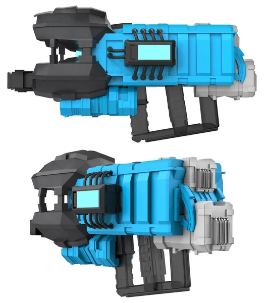 Izolacja Renderowania Ilustracji Strzelanka Futurystyczny Pistolet Lub Pistolet Białym Tle — Zdjęcie stockowe