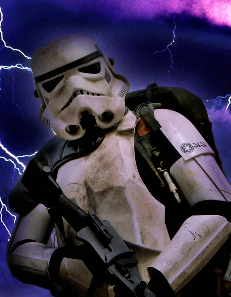 Stormtrooper Adalah Seorang Prajurit Fiksi Dalam Waralaba Star Wars Yang — Stok Foto