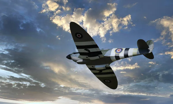 Supermarine Spitfire British Single Seat Fighter Aircraft Used Royal Air — Zdjęcie stockowe