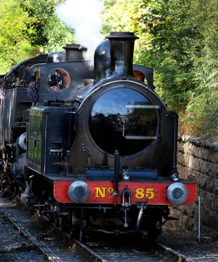 Kuzey Yorkshire mors0 demiryolu. 0Yorkshire, İngiltere, 04 / 10 / 2022. Yıllık buhar galası etkinliği. Buharlı lokomotif çağının kutlaması.