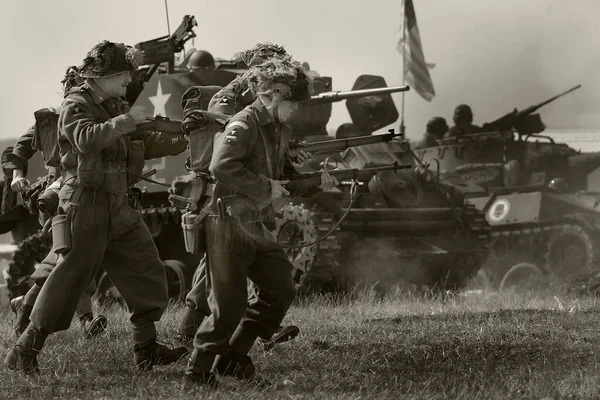 Yorkshire Wartime Experience Show Leeds August 2022 Military Ww2 Enactment — Stock Photo, Image