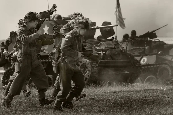 Yorkshire Wartime Experience Show Leeds August 2022 Military Ww2 Enactment Stock Photo