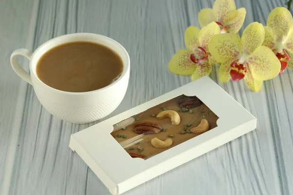 Cup Coffee Chocolate — Stock Photo, Image