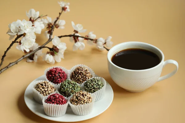 Cup Coffee Craft Handmade Candies — Stock Photo, Image