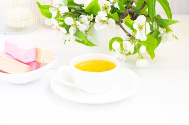 fincan çay ve pastila