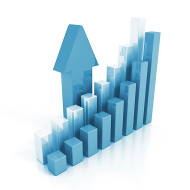 iş grafiği grafik ve yukarı ok yükselen