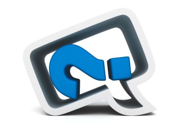 kavram diyalog konuşma balonu içinde soru işareti ile