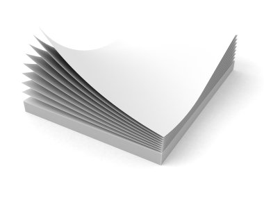 Boş ofis kağıt yaprak yığını