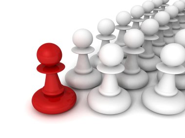 liderlik kavramı kırmızı piyon