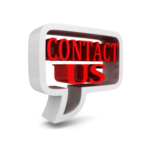 'Contact us' bubble speech icon sign — Stock Photo, Image