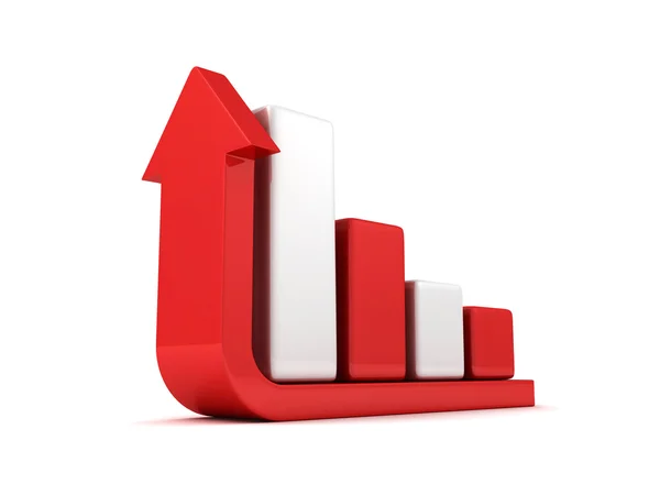 Business successful bar graph growth — Stock Photo, Image