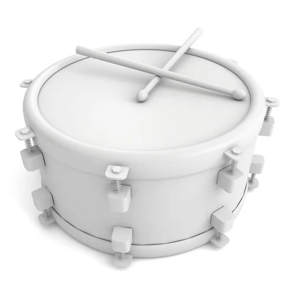 Drum with pair of drumsticks — Stock Photo, Image