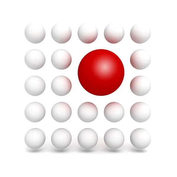 Different red ball sphere — Stock Photo, Image