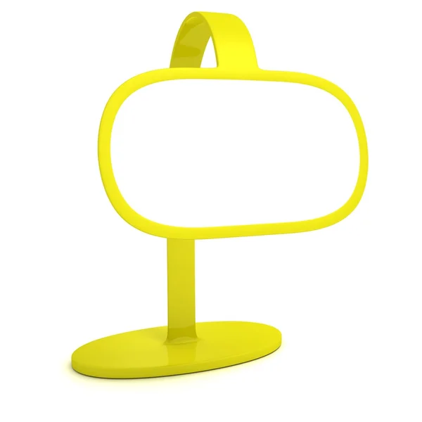 黄色の空白のテーブル情報バナー — ストック写真