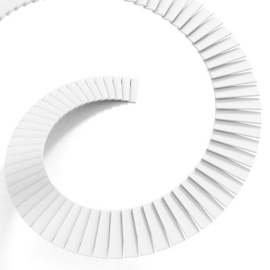 Beyaz spiral merdivenler