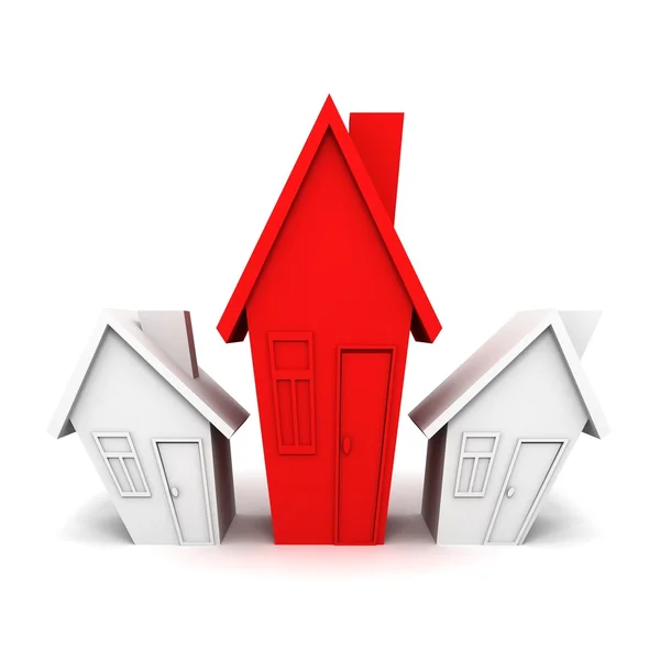 Een rode huis keuze — Stockfoto