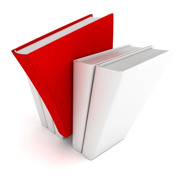 Livro diferente vermelho — Fotografia de Stock