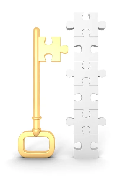 Sukces złoty klucz — Zdjęcie stockowe