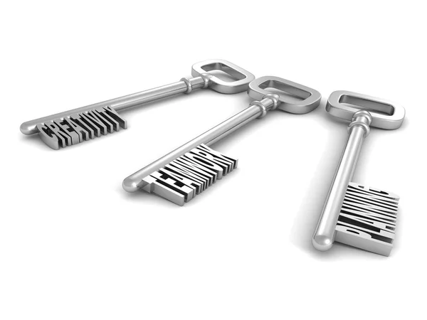 Conjunto de chaves metálicas — Fotografia de Stock
