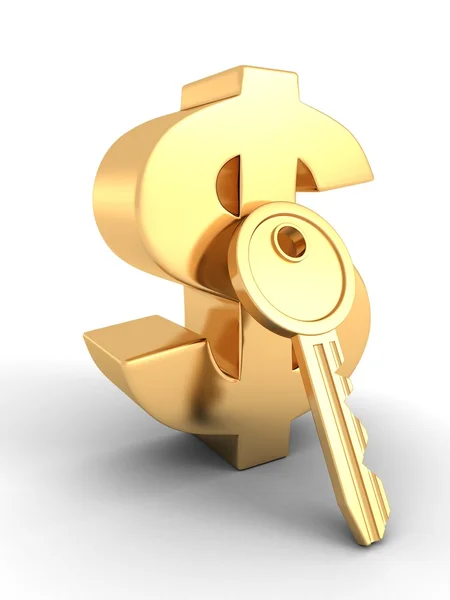 Golden dollar symbol — Stock Photo, Image