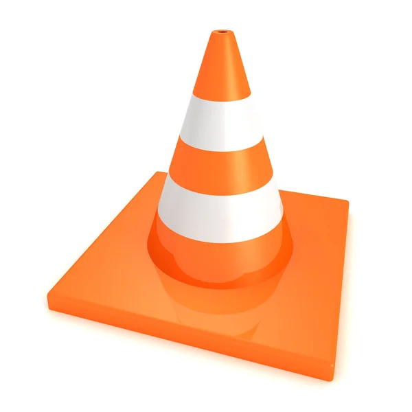 Traffic orange road   cone — Stock Photo, Image