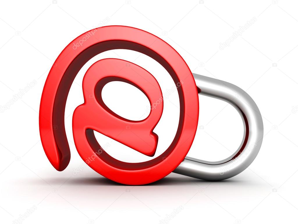 Red concept email symbol