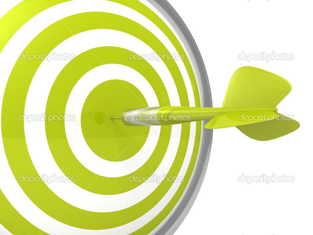 Conceptual green dart target
