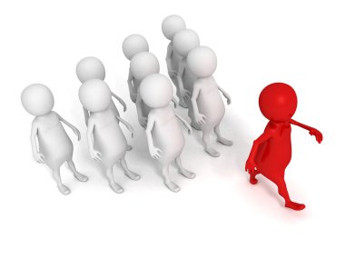 3d kırmızı kavramı lider