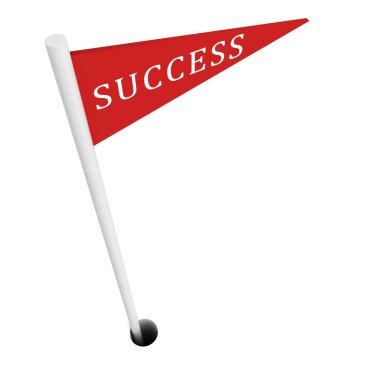 başarı kırmızı golf bayrak