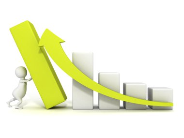 başarı çubuğunun 3D kişi Bas üstüne