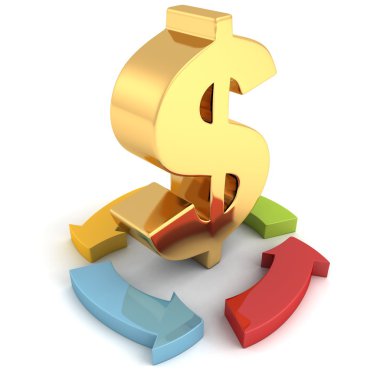 Altın dolar simgesi