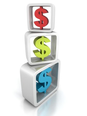 kırmızı yeşil mavi Doları sembolleri