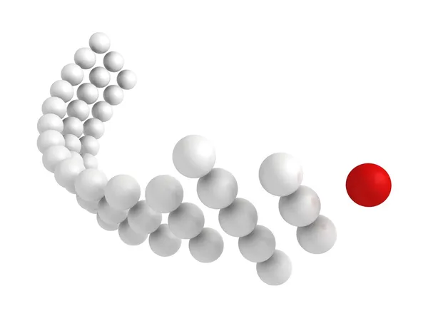 白色箭头的球 — 图库照片