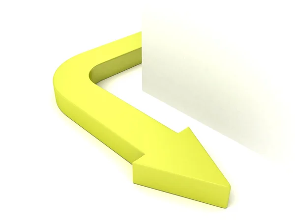 Flecha concepto amarillo — Foto de Stock