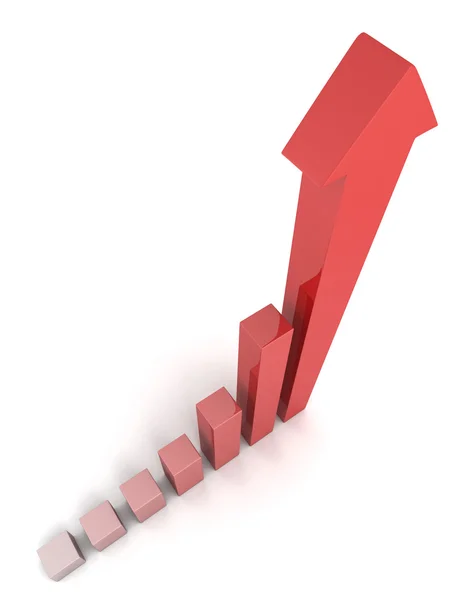 3d success bar diagram — Stock Photo, Image