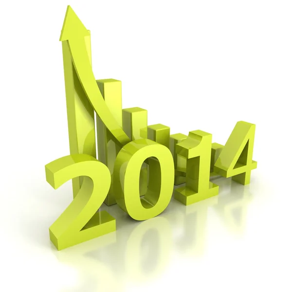 2014 gelecekteki başarı çubuk diyagramı — Stok fotoğraf