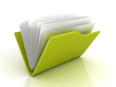 Yeşil dosya office klasörü