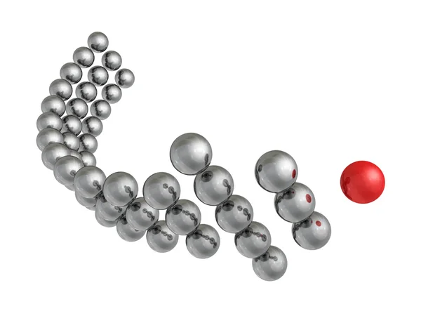 Metallpfeil der Kugeln — Stockfoto