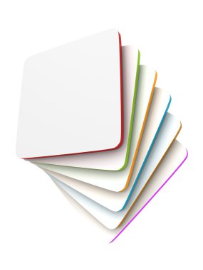 Beyaz bükülmüş kartvizit yığını