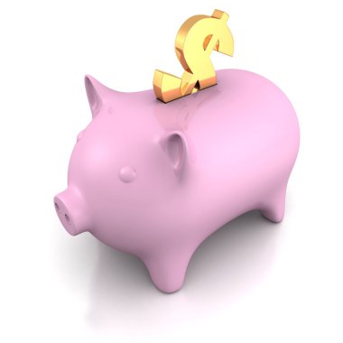 dolar işareti piggy para