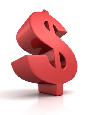 büyük kırmızı eğri dolar işareti
