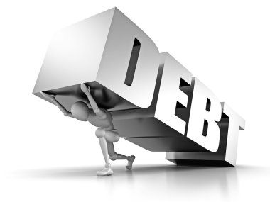Debt concept clipart