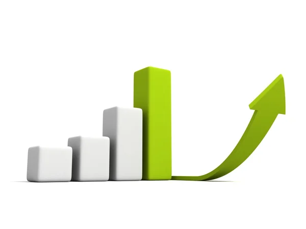 Successful Growth Bar Diagram — Stock Photo, Image