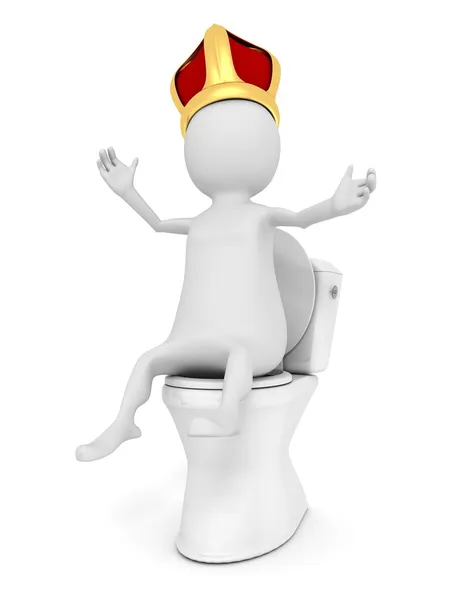 3D человек смешной король — стоковое фото