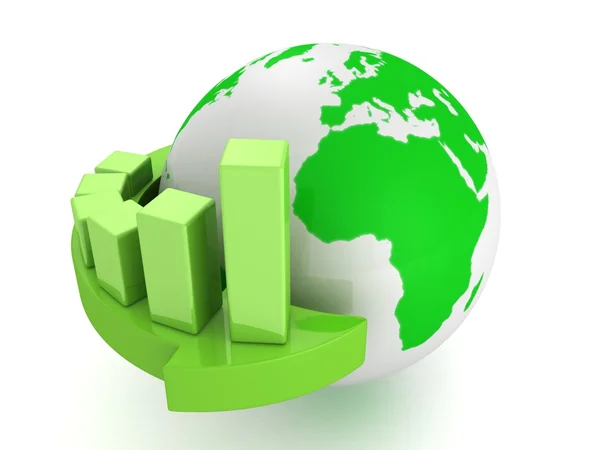 Green business diagram — Stockfoto