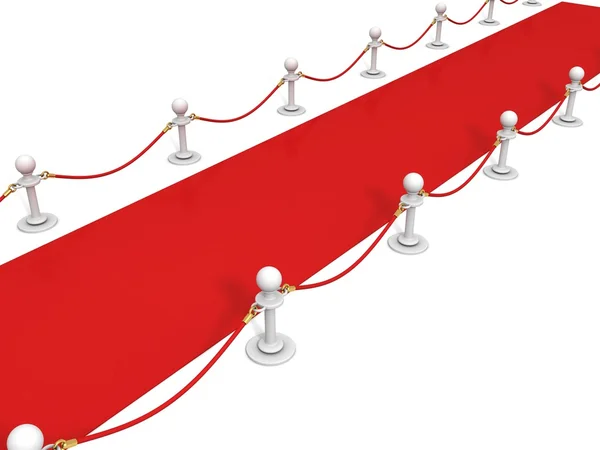 VIP red carpet with rope barrier — Stock Photo, Image